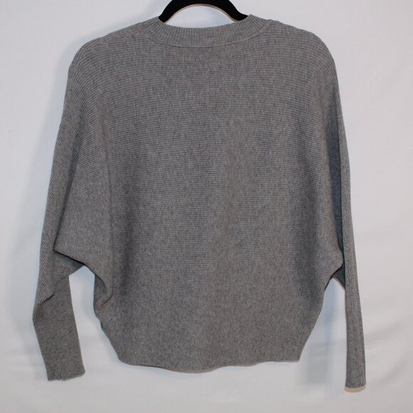 Favlux Fashion gray ribbed dolman sleeve pullover sweater M - Picture 6 of 8